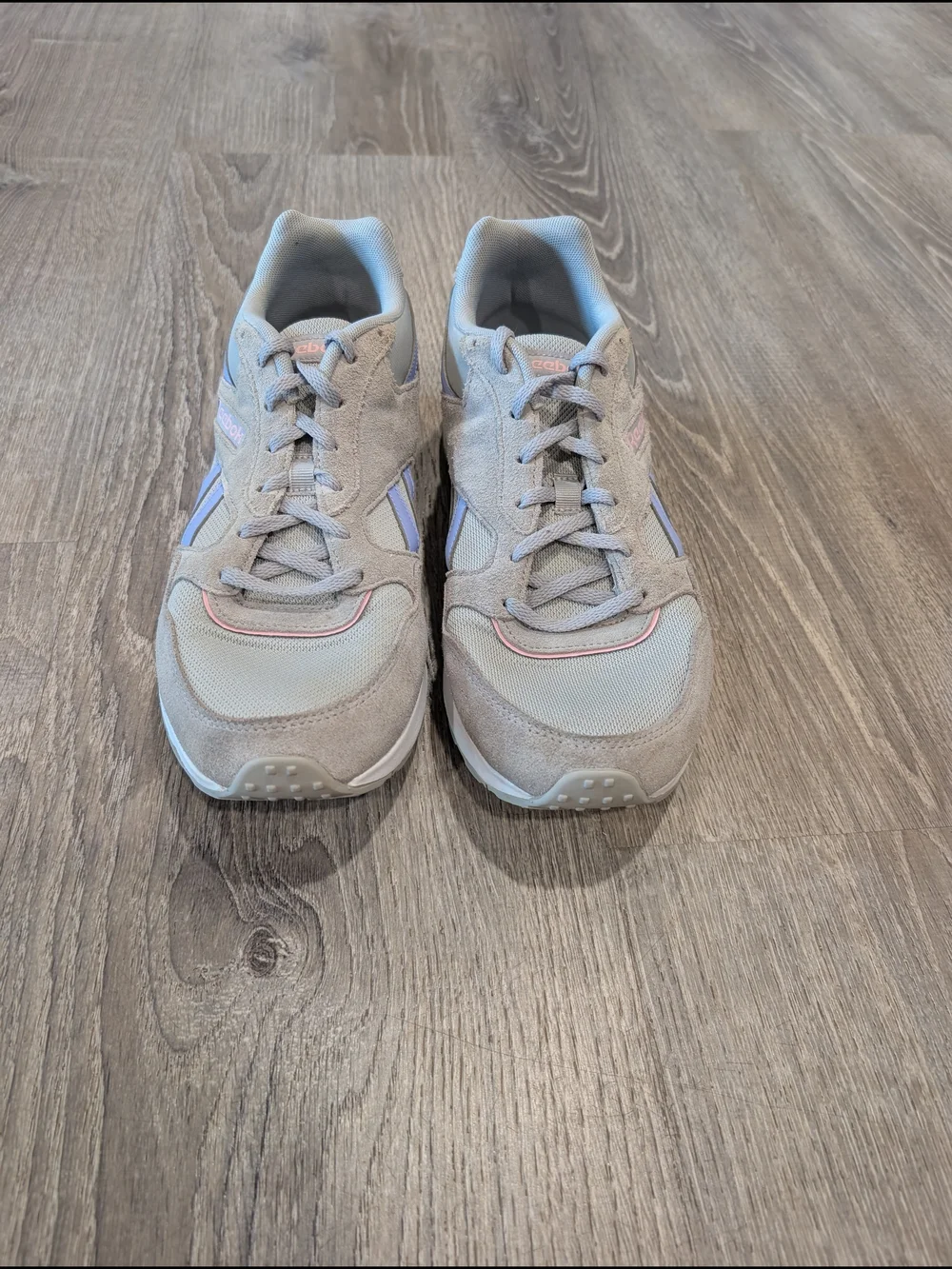 Reebok GL 1000 Grey Suede Pastel Pink Blue Retro Heritage Lifestyle Sneakers